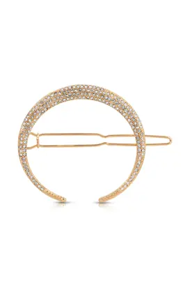 Crystal Crescent Barrette from Ettika