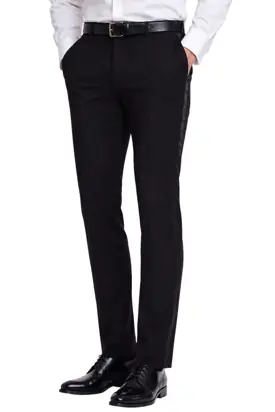 Sloane Tuxedo Pants - Slim - Black from Paisley & Gray