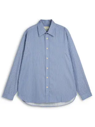 Garrison Loose Fit Shirt Macon Blue Stripe from Oliver Spencer