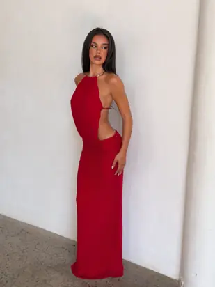 EVANNA MAXI DRESS - RED from Tiger Mist