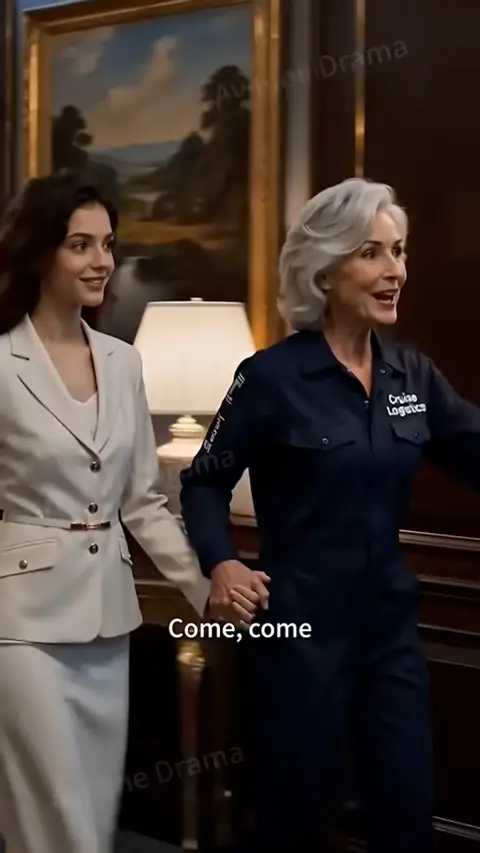 Ivory belted skirt suit and a navy utility jumpsuit, in She Chose a 'Poor Waiter' as Her Fake Husband, the Billionaire Fell for Real