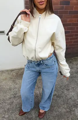 Thora Bomber Jacket Cream from White Fox