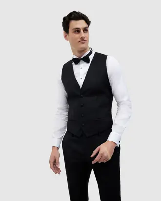 Charlton Black Tie Chintz Vest from Politix