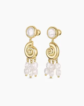 Reese Pearl Nautilus Earrings from gorjana