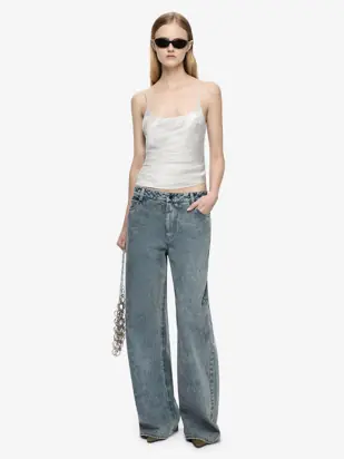 JUNA SCOOP TOP - SILVER from Bec + Bridge