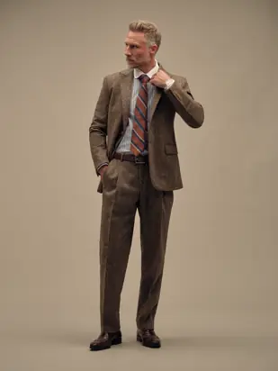 Donegal Suit Jacket - Brown Multi from Paul Fredrick
