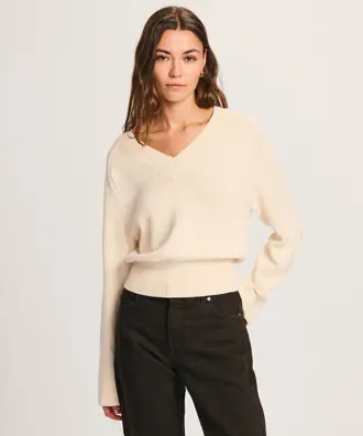 Cotton V-Neck Sweater from Naadam