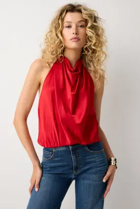 Libbie Silk Cowl Neck Halter Top | RUBY from Ramy Brook