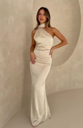In A Different Lifetime Maxi Dress Champagne from White Fox