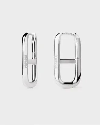 Texas silver hoops from PDPaola