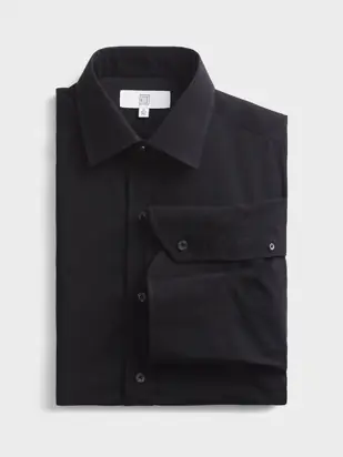 Black Cotton Dress Shirt - Slim from The Black Tux