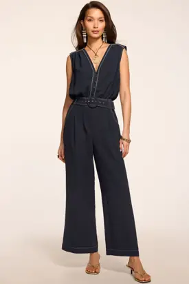 Astrid V-Neck Belted Jumpsuit from Ramy Brook
