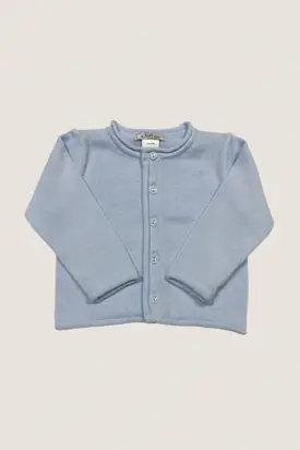 Blue Rolled Edge Cardigan from Tuckernuck