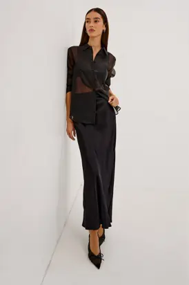 BRETTON SHIRT - BLACK ORGANZA from Rails