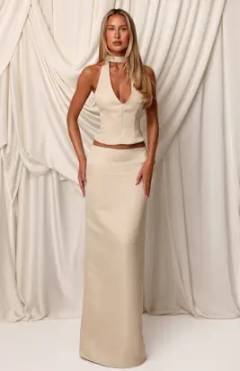 Where We Going Maxi Skirt Champagne from White Fox