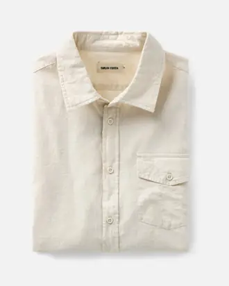 The Quincy Shirt in Vintage White Slub from Taylor Stitch