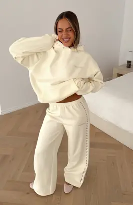 Shining Moment Oversized Hoodie Cream from White Fox