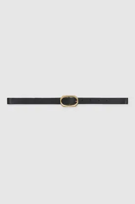 Small Signature Link Belt - Black With Gold from ANINE BING