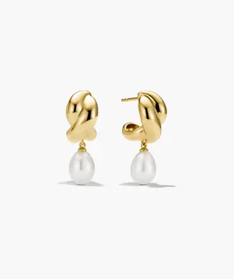 Dôme Brioche Pearl Drop Earring from Mejuri